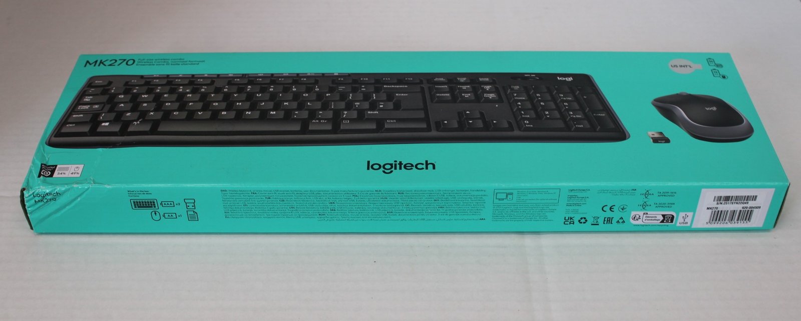 SALE OUT. Logitech MK270 | Keyboard and Mouse Set | Wireless | US | Black | DAMAGED PACKAGING, MINOR SCRATCH ON THE EDGE