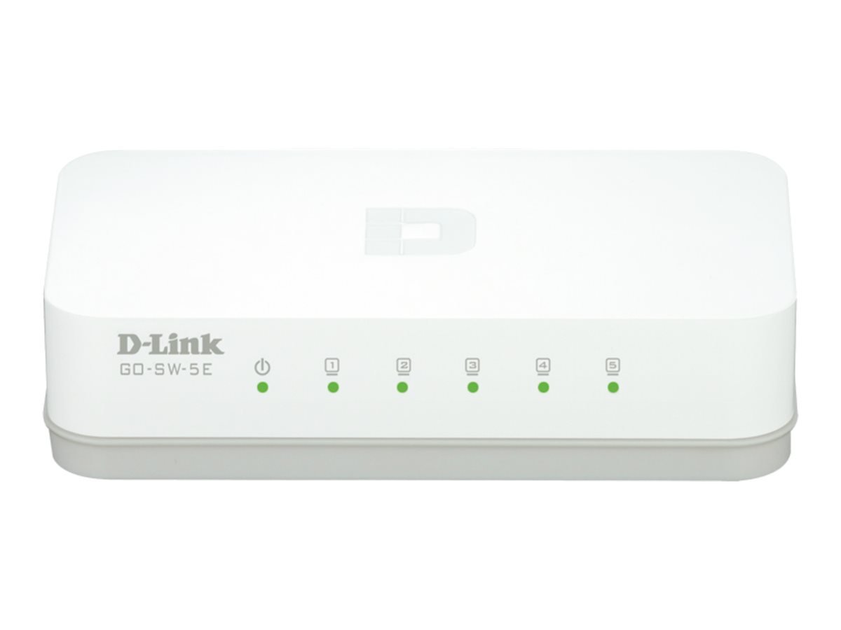 D-Link | 5-Port Fast Ethernet Easy Desktop Switch | GO-SW-5E/E