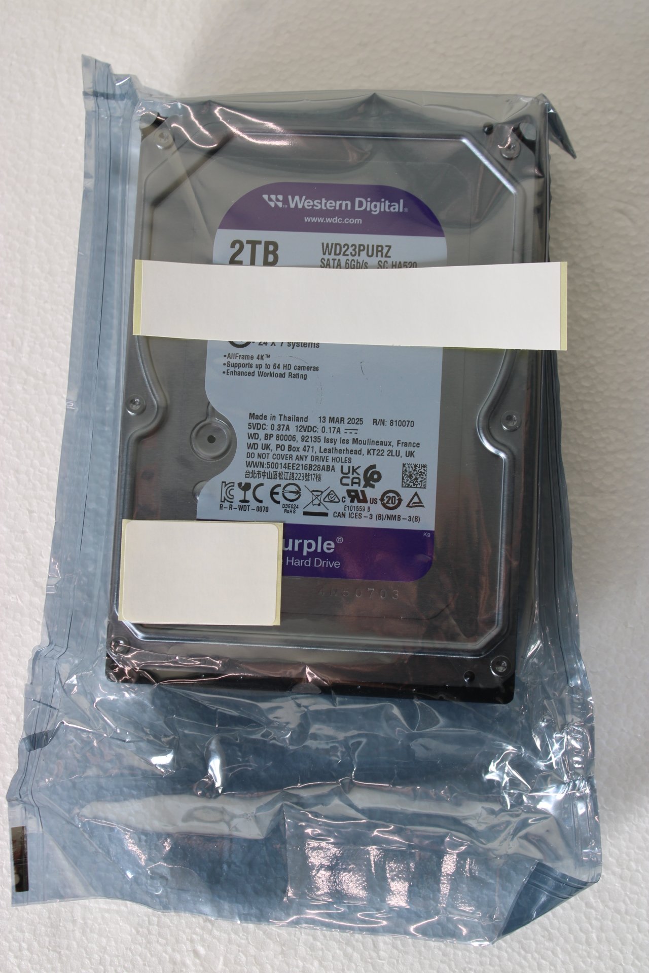 SALE OUT. Western Digital Purple 2TB WD23PURZ 3.5" 64MB SATAIII | Western Digital REFURBISHED