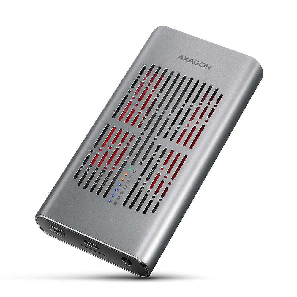 AXAGON USB-C 20Gbps Dual M.2 NVMe SSD CLONE MASTER Enclosure | EEM2-20GD