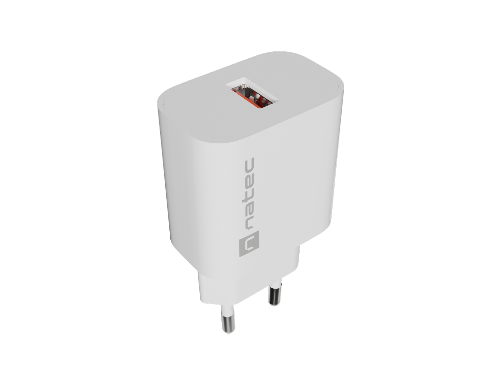 Natec Ribera USB Charger 1X USB-A 18W, White