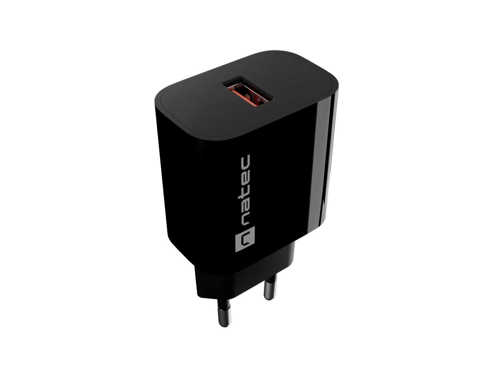 Natec Ribera USB Charger 1X USB-A 18W, Black