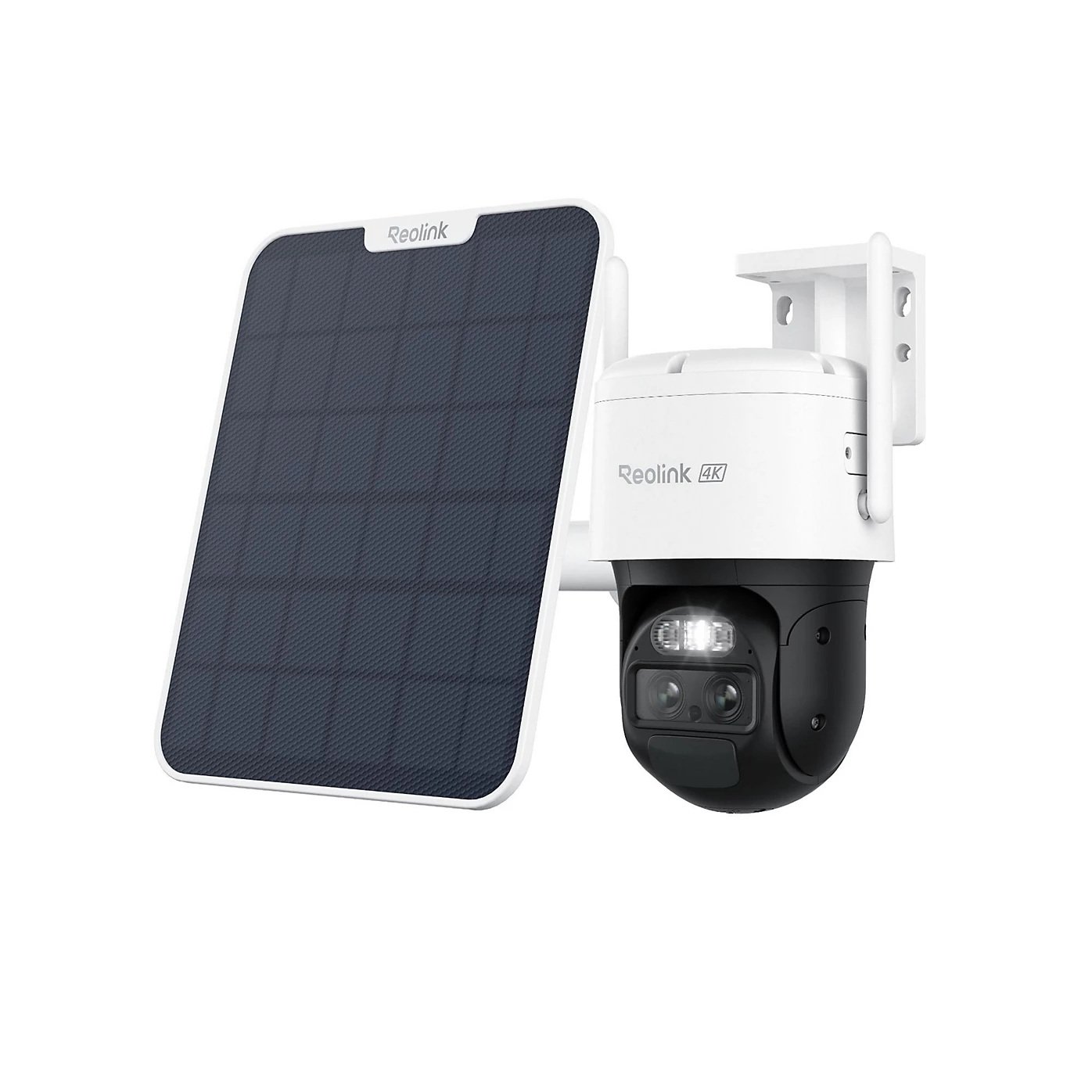 Reolink 4K Dual-Lens Wi-Fi 6 Battery-Powered Security Camera withSolar Panel 2 | Trackmix Series B770 | PTZ | 2.8mm/F1.6 | H.264/H.265 | Micro SD, Max. 256 GB