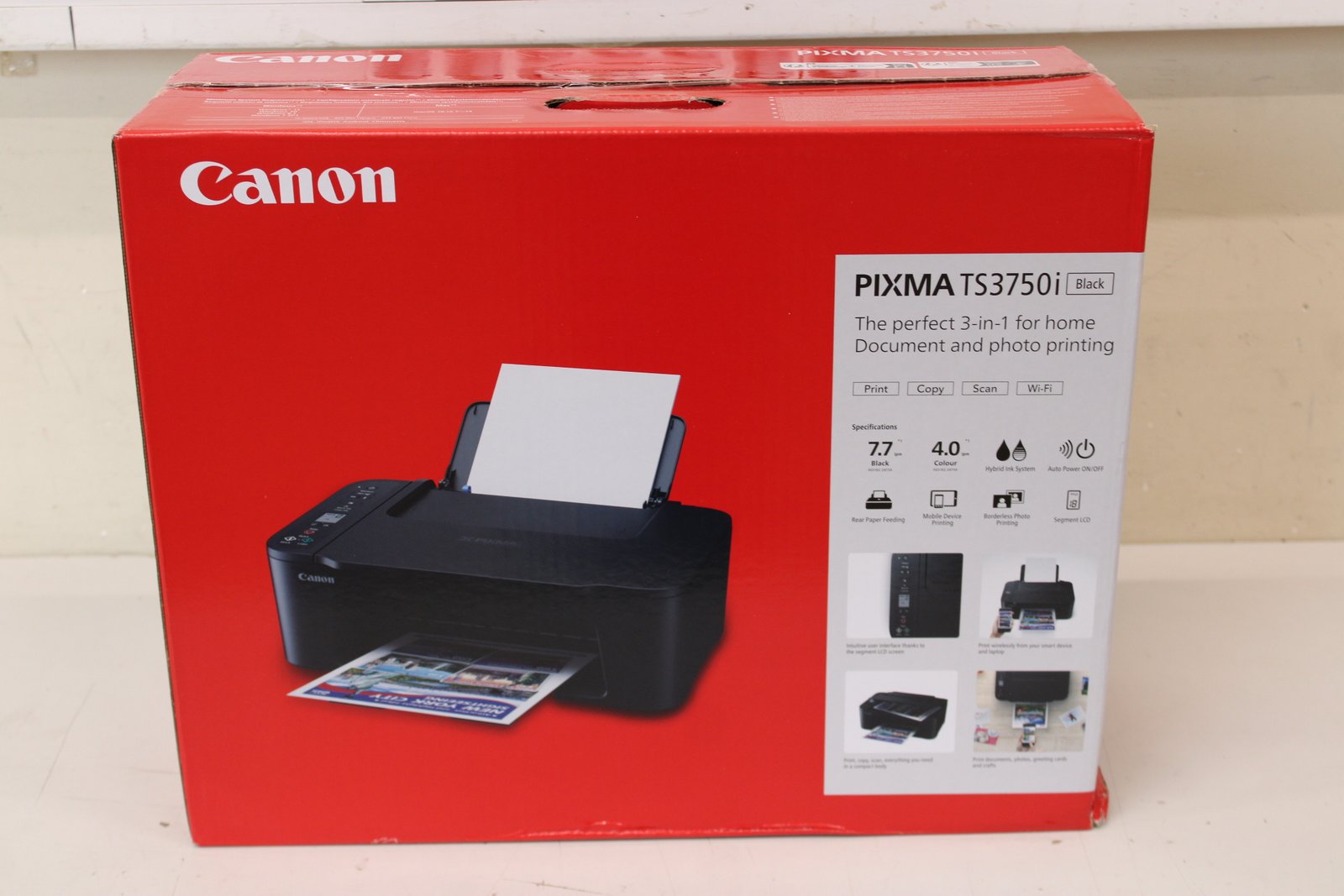 SALE OUT. Canon PIXMA TS3750I | Inkjet | Colour | Multicunction Printer | A4 | Wi-Fi | Black | DAMAGED PACKAGING