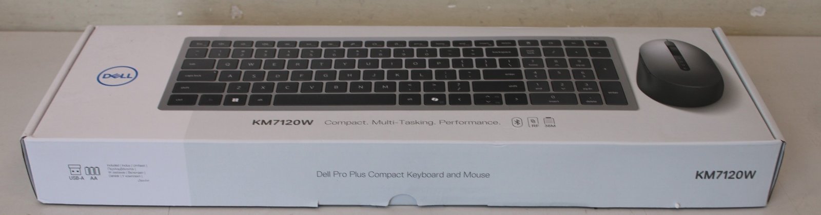 SALE OUT. Dell Keyboard and Mouse KM7120W Wireless Russian | Dell | Keyboard and Mouse | KM7120W | Keyboard and Mouse Set | Wireless | Batteries included | Bluetooth | Wireless connection | Russian | Titan Gray | DEMO, SCRATCHED