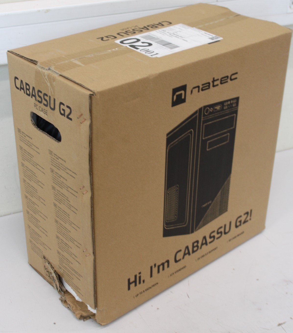 SALE OUT. Natec Cabassu G2 PC case Midi Tower, Black | Natec | PC case | Cabassu G2 | Black | Midi Tower | DAMAGED PACKAGING