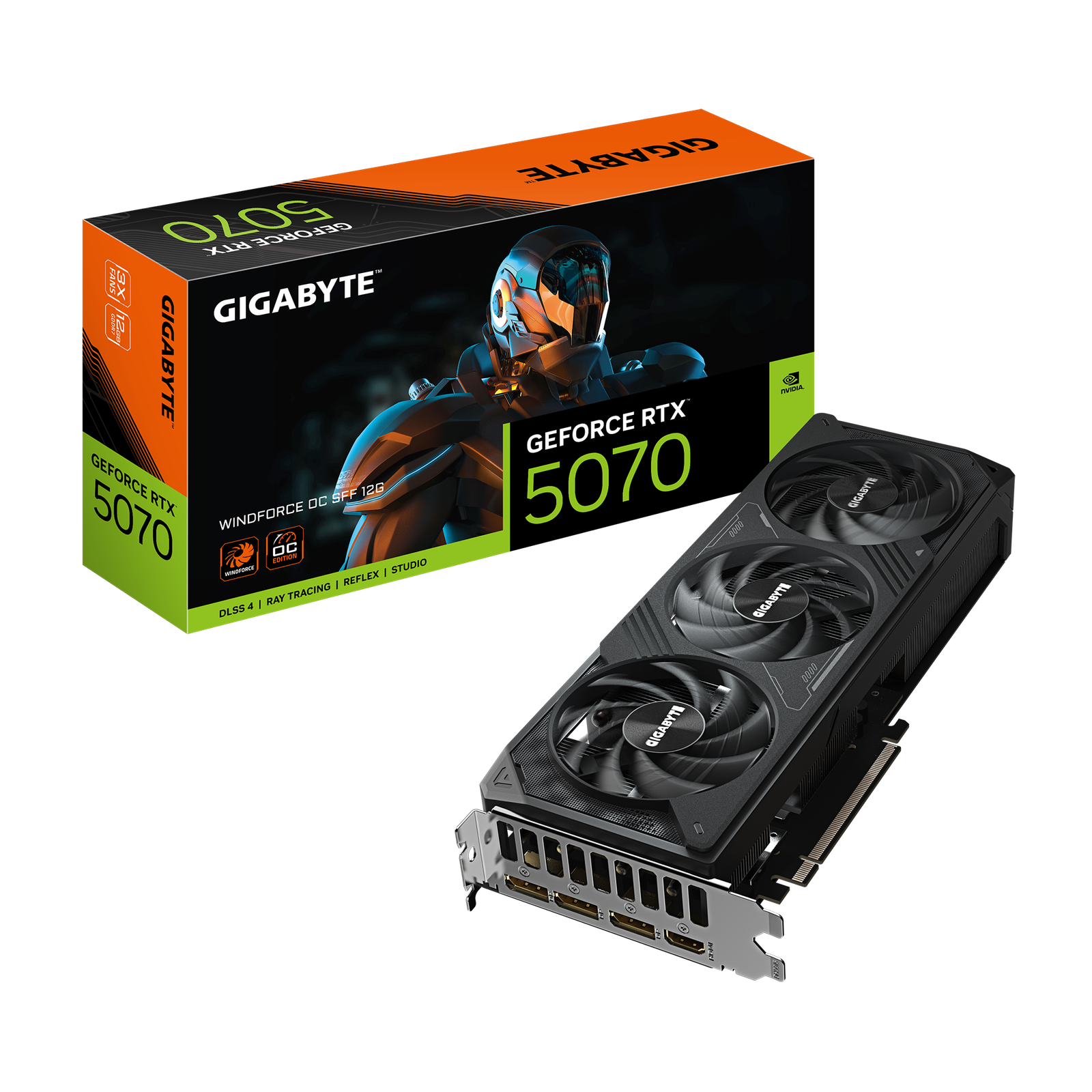 Gigabyte GeForce RTX 5070 WINDFORCE OC SFF 12G | NVIDIA | 12 GB | GeForce RTX 5070 | HDMI ports quantity 1 | PCI-E 5.0