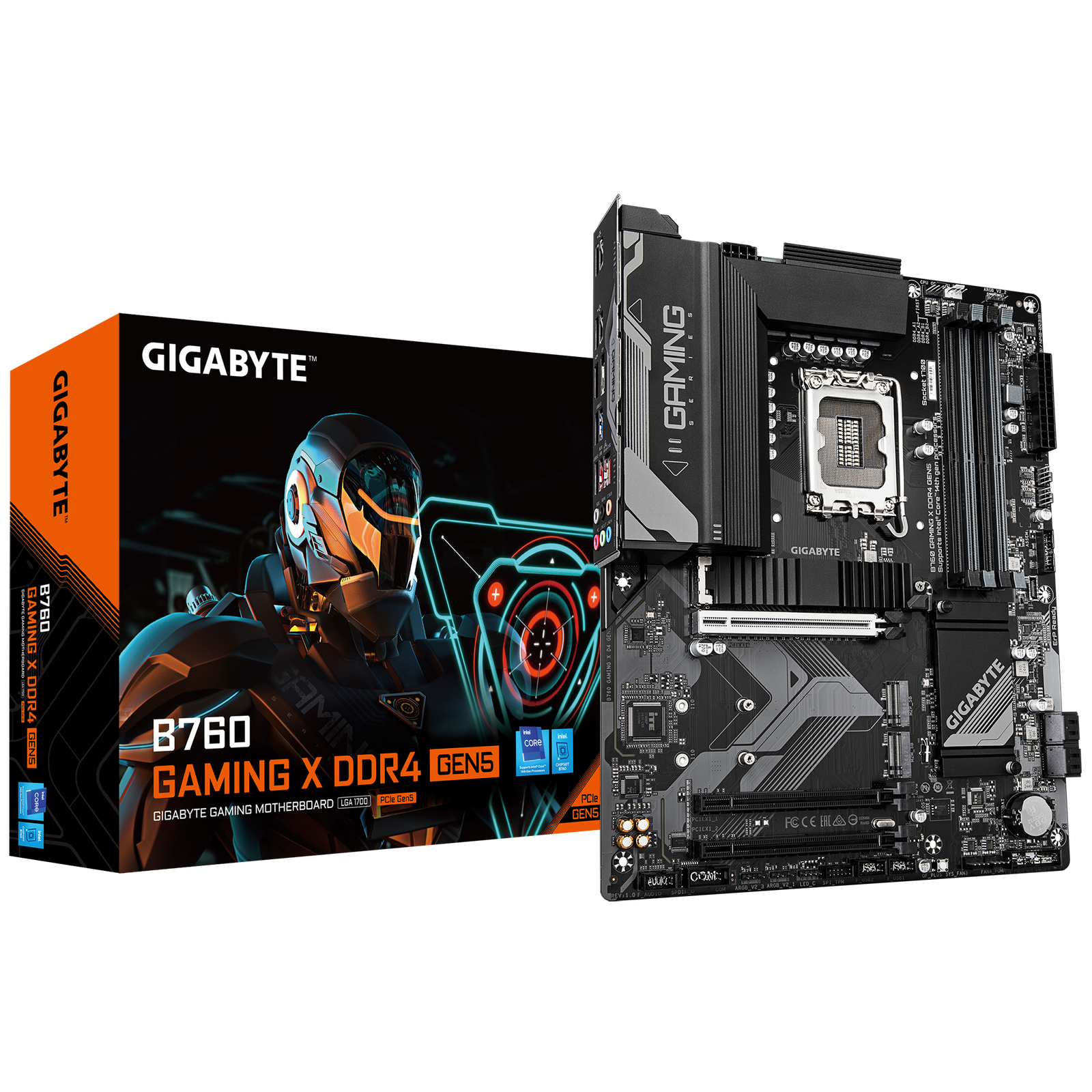 Gigabyte B760 GAMING X DDR4 GEN5 | Processor family Intel | Processor socket LGA1700 | DDR4 | Supported hard disk drive interfaces M.2, SATA | Number of SATA connectors 4