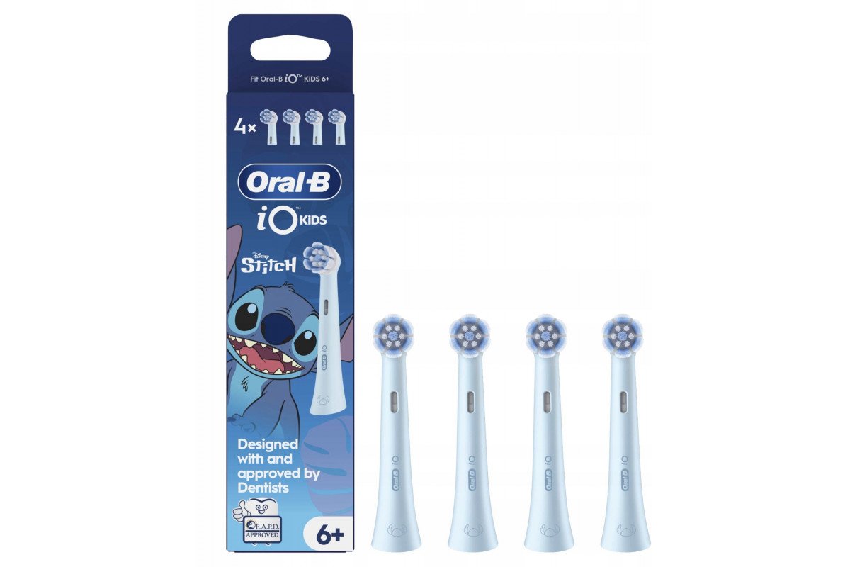 Oral-B | Replacement brush heads | iO kids Refills Stitch | Heads | For kids | Number of brush heads included 4