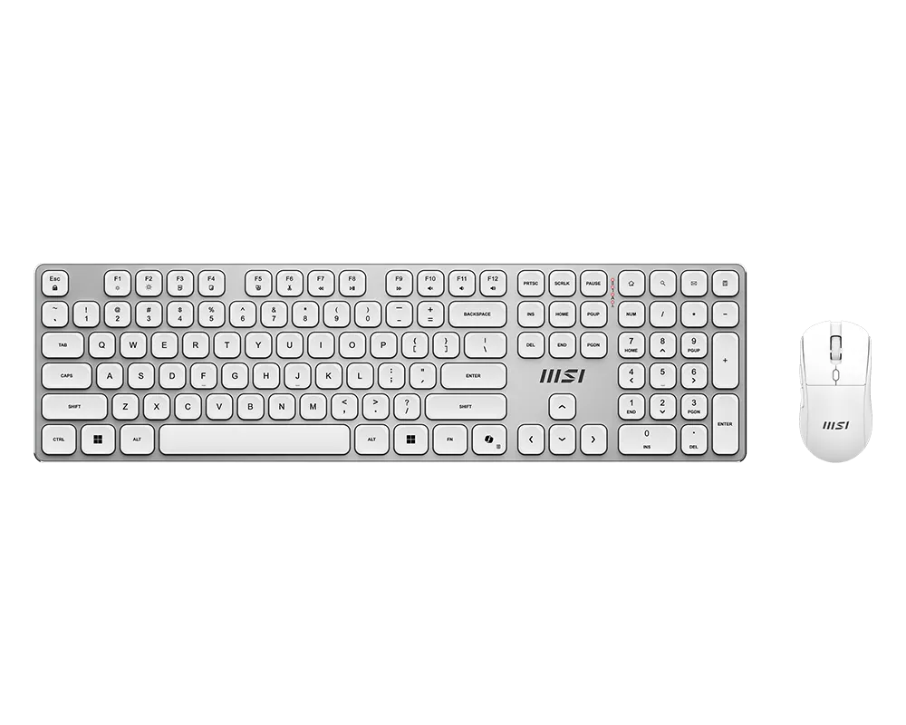 MSI FORGE K210 WIRELESS COMBO WHITE US | Keyboard and Mouse Set | Wireless | Mouse included | US | White