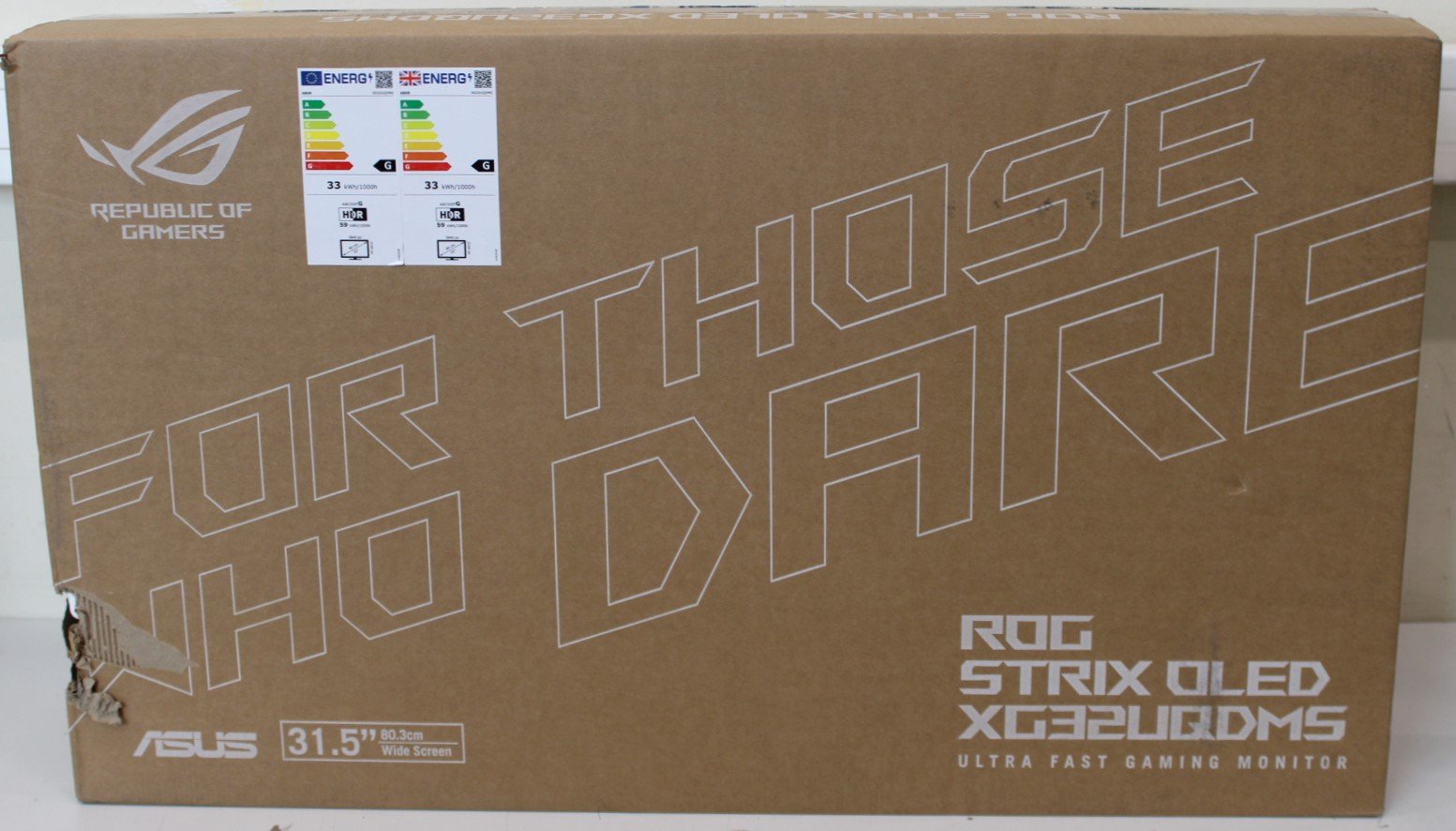 SALE OUT. ASUS ROG Strix XG32UQDMS Gaming Monitor 32" 3840x2160/16:9/250cd/m2/0.03ms Dispaly port, HDMI, USB_C, Headphone port | Asus ROG Strix XG32UQDMS | 32 " | QD-OLED | 4K | 16:9 | 240 Hz | 0.03 ms | 3840 x 2160 pixels | 250 cd/m² | HDMI ports quantity 2 | Black | Warranty 36 month(s) | DAMAGED PACKAGING