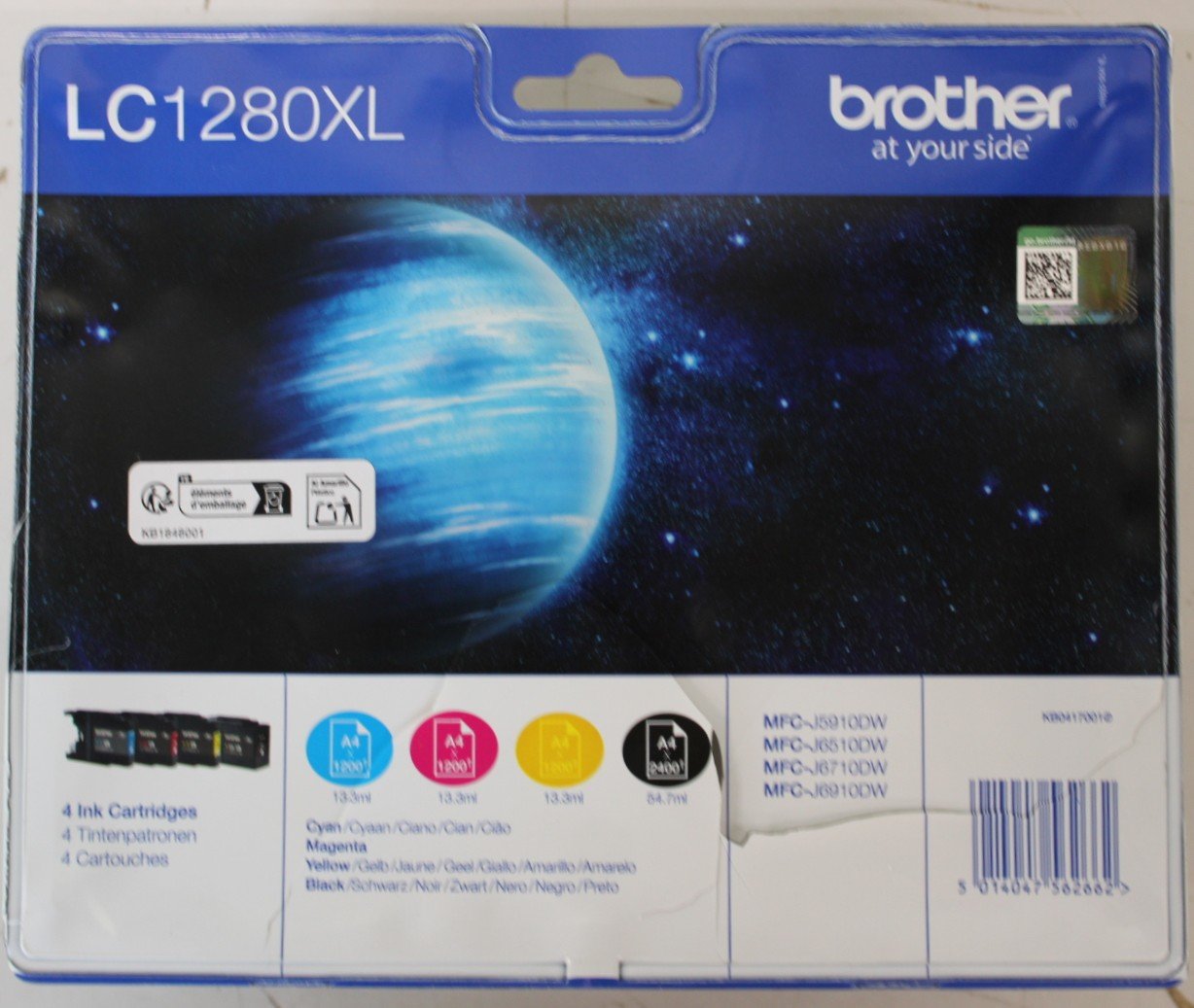 SALE OUT. Brother LC1280XL Multipack Ink Cartridge C/M/Y/BK | Brother Multipack | LC1280XL | Ink Cartridge | Magenta, Cyan, Yellow, Black | DAMAGED PACKAGING