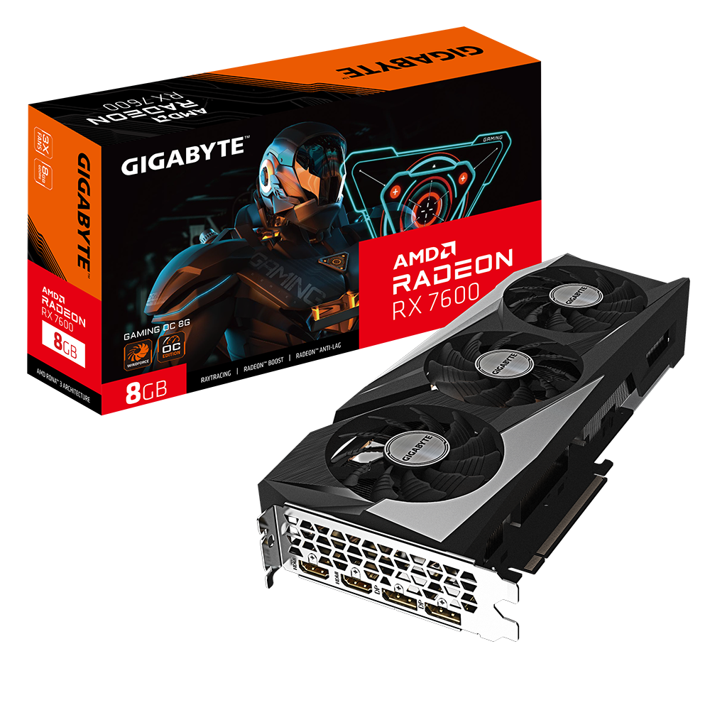 Gigabyte Radeon RX 7600 GAMING OC 8G | AMD | 8 GB | Radeon RX 7600 | GDDR6 | HDMI ports quantity 2 | PCI-E 4.0