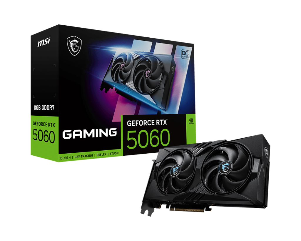 MSI GeForce RTX 5060 8G GAMING OC | NVIDIA | 8 GB | GeForce RTX 5060 | GDDR7 | HDMI ports quantity 1 | PCI Express Gen 5 x16 pin(uses x8)