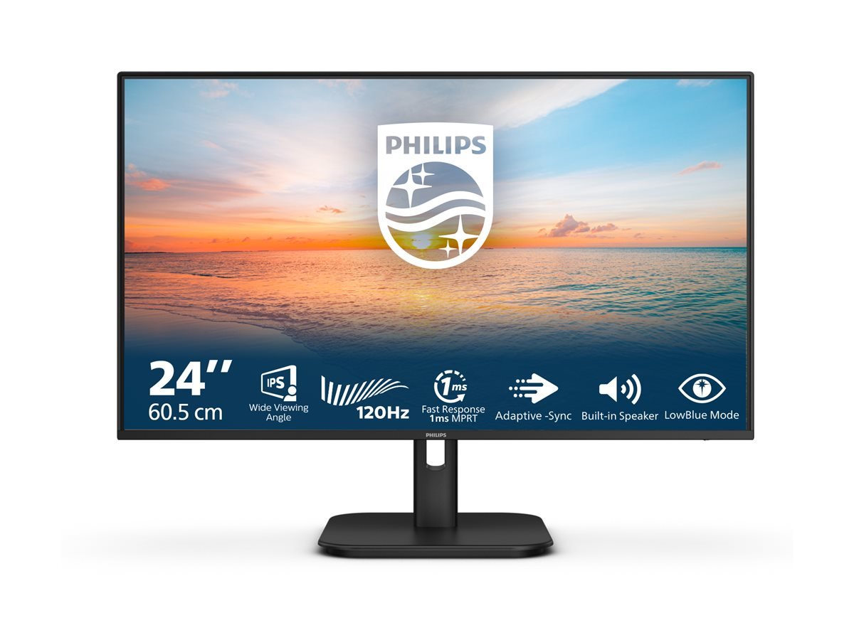 Philips | 24E1N1200A/00 | 23.8 " | IPS | 16:9 | 120 Hz | 4 ms | 1920 x 1080 pixels | 300 cd/m² | HDMI ports quantity 1 | Black