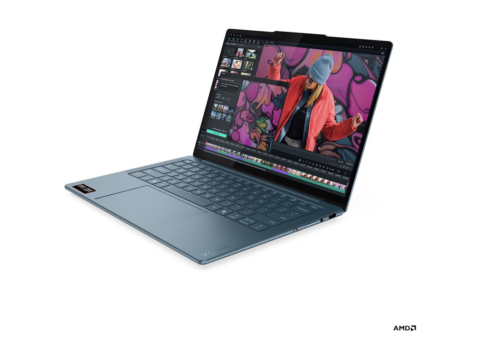 Lenovo Yoga Slim 7 14AKP10 AMD | Tidal Teal | 14 " | OLED | WUXGA | 1920 x 1200 pixels | Glossy | AMD Ryzen AI 5 | 340 | 16 GB | Soldered LPDDR5 | Solid-state drive capacity 512 GB | AMD Radeon 840M Graphics | Windows Home 11 | 802.11be | Bluetooth version 5.4 | Keyboard language Nordic | Keyboard backlit | Warranty 24 month(s) | Battery warranty 12 month(s)