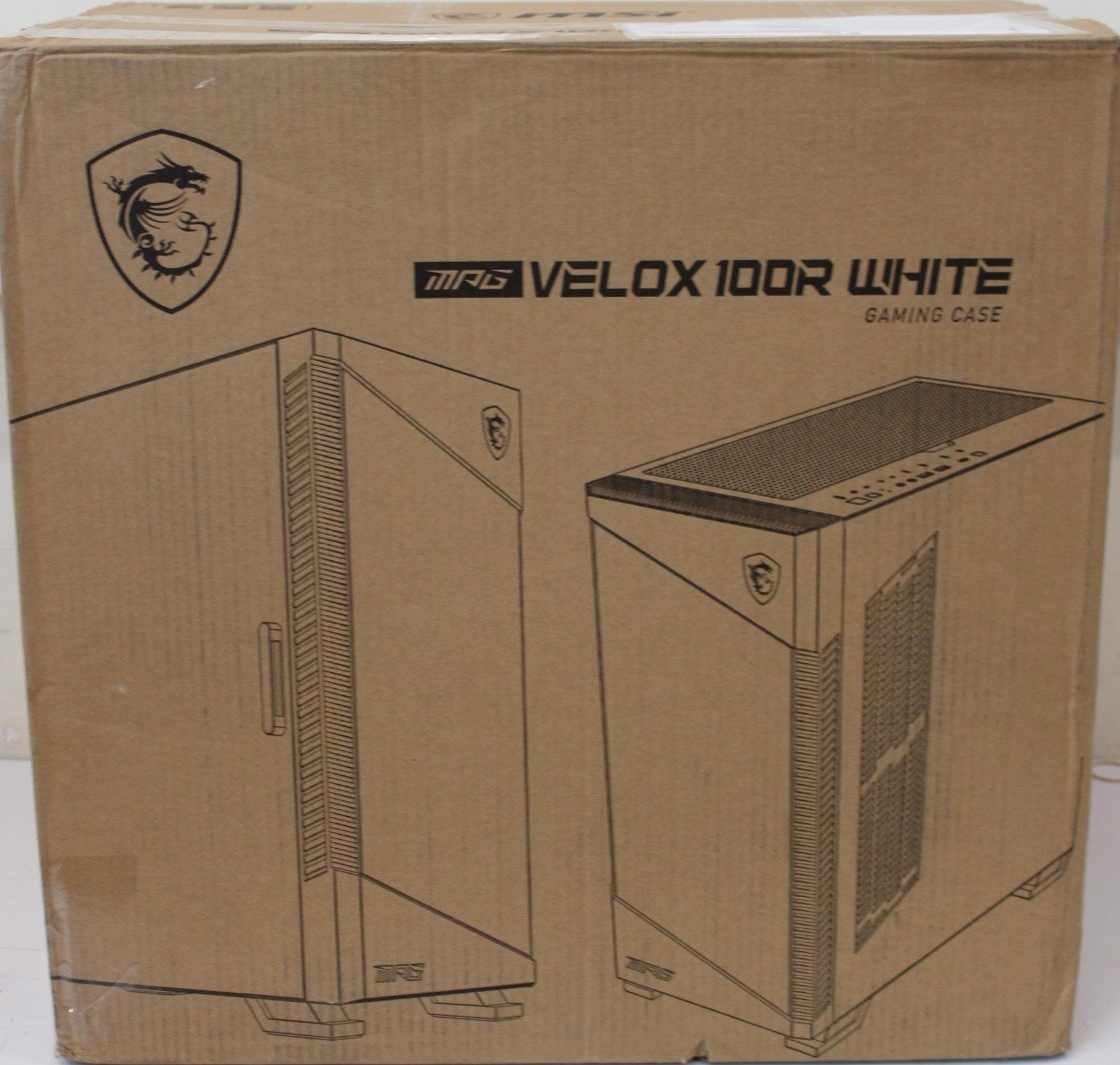 SALE OUT. MSI MPG VELOX 100R White PC Case, Mid-Tower, USB 3.2, Audio-out, Mic-in | MSI PC Case | MPG VELOX 100R WHITE | White | Mid-Tower | DAMAGED PACKAGING, DENTED CORNER (TOP)