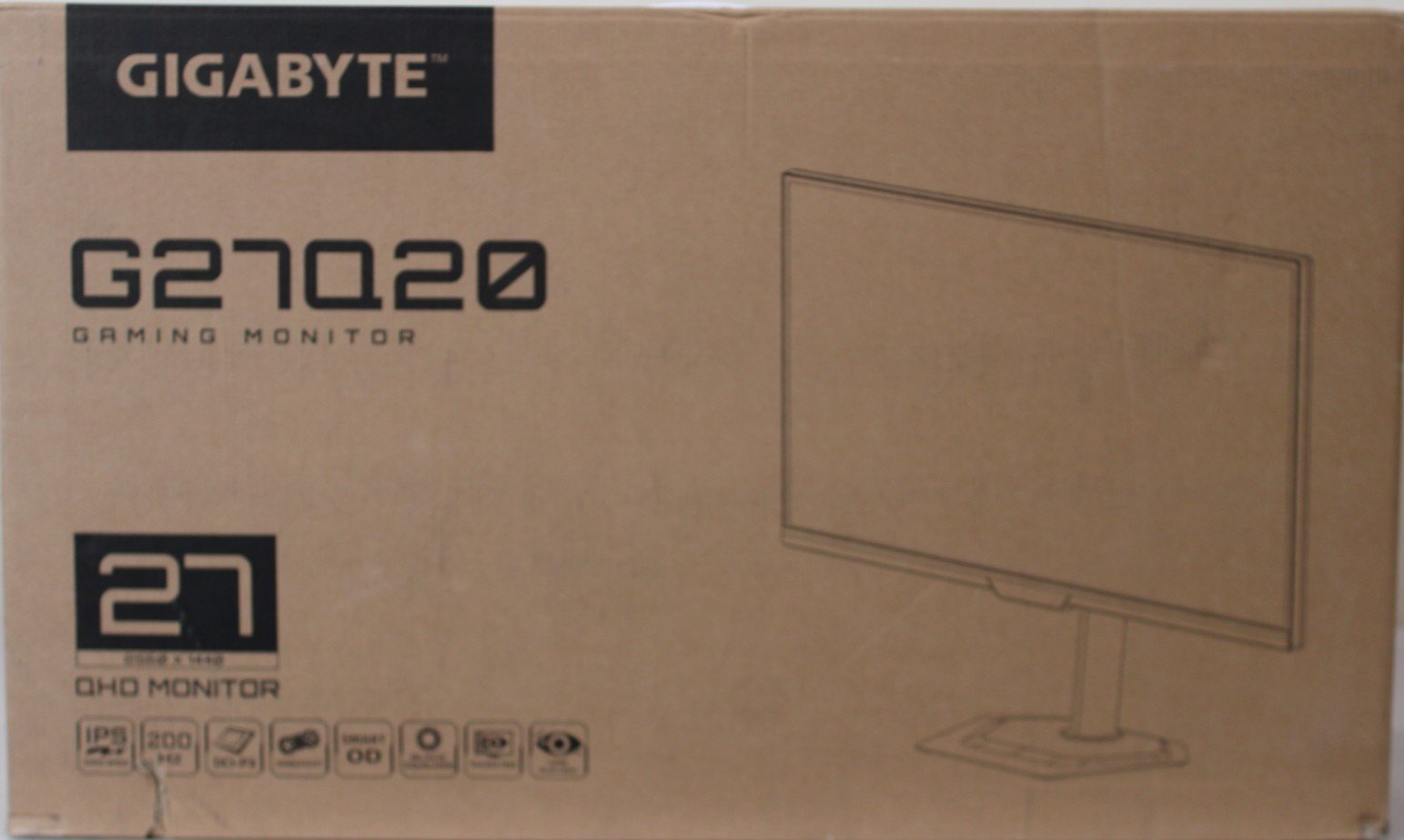 SALE OUT. GIGABYTE GAMING MONITOR 27" G27Q20 | SALE OUT. G27Q20 EK | 27 " | SS IPS | QHD | 200 Hz | 0.5 ms | 2560 x 1440 pixels | 350 cd/m² | HDMI ports quantity 2 | Warranty 36 month(s) | DAMAGED PACKAGING, DEMO