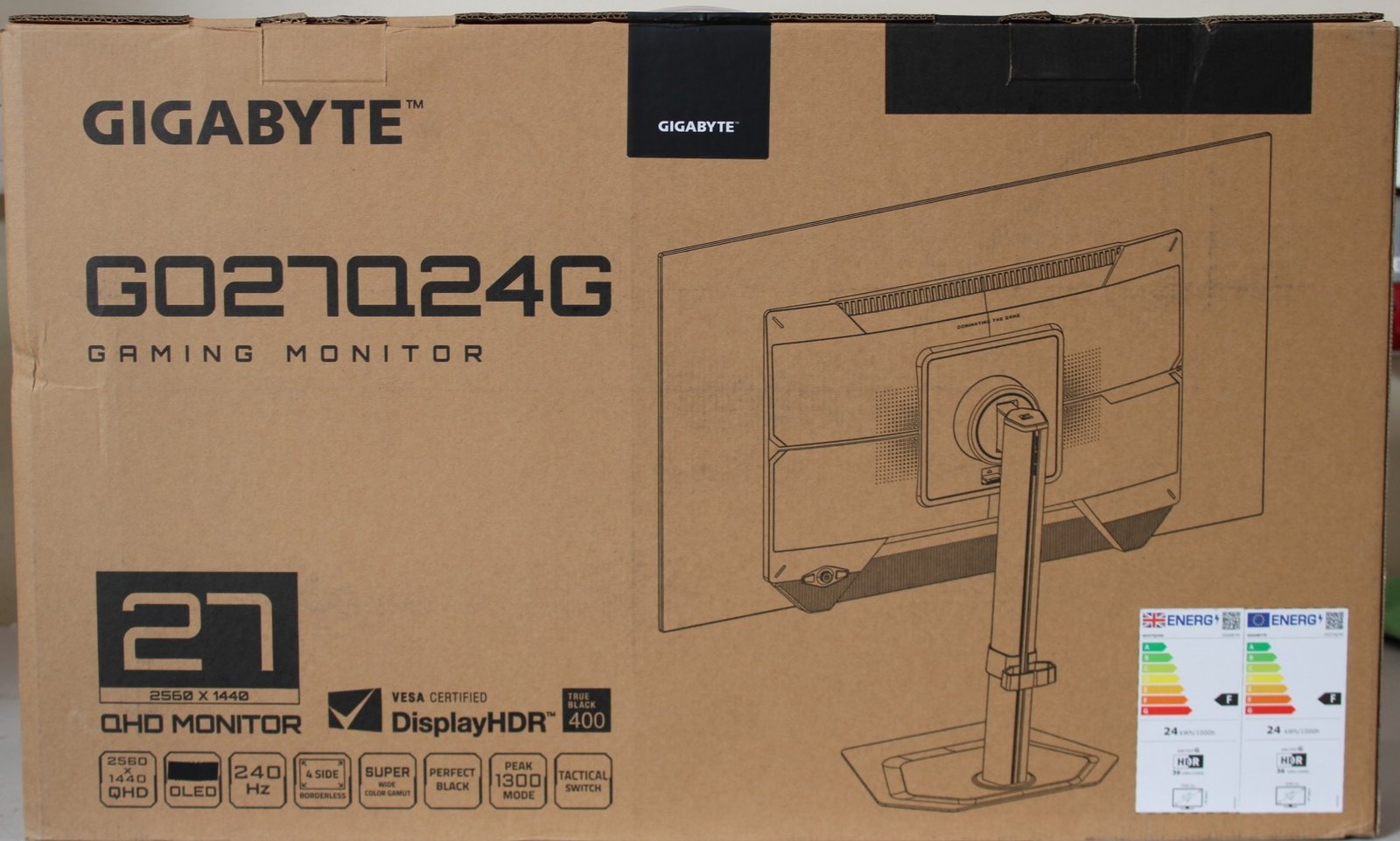 SALE OUT. GIGABYTE MONITOR 27" WOLED GO27Q24G | Gigabyte SALE OUT. | GO27Q24G | 27 " | WOLED | QHD | 240 Hz | 0.03 ms | 2560 x 1440 pixels | HDMI ports quantity 2 | Warranty 36 month(s) | DAMAGED PACKAGING, DEMO