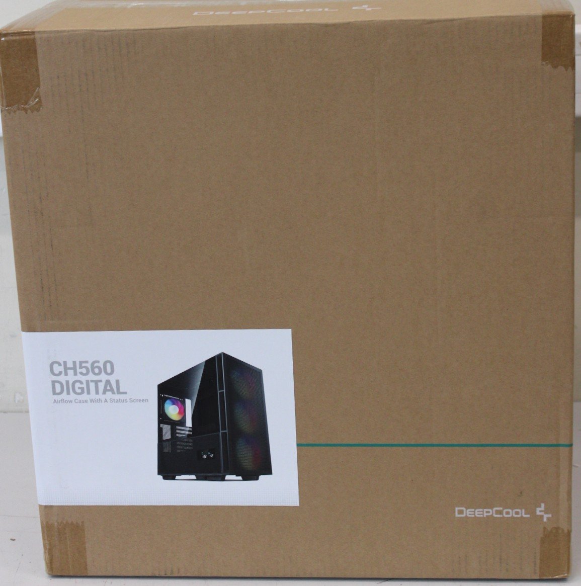 SALE OUT. Deepcool CH560 Digital MID TOWER CASE | Deepcool MID TOWER CASE | CH560 Digital | Side window | Black | Mid-Tower | DAMAGED PACKAGING, DENTED EDGE (BACK) | ATX PS2