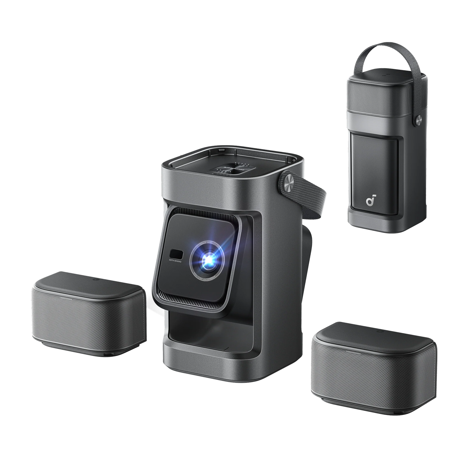 Anker Nebula Nebula P1 Portable Projector with Detachable Speakers | Full HD (1920x1080) | 650 ANSI lumens | Grey