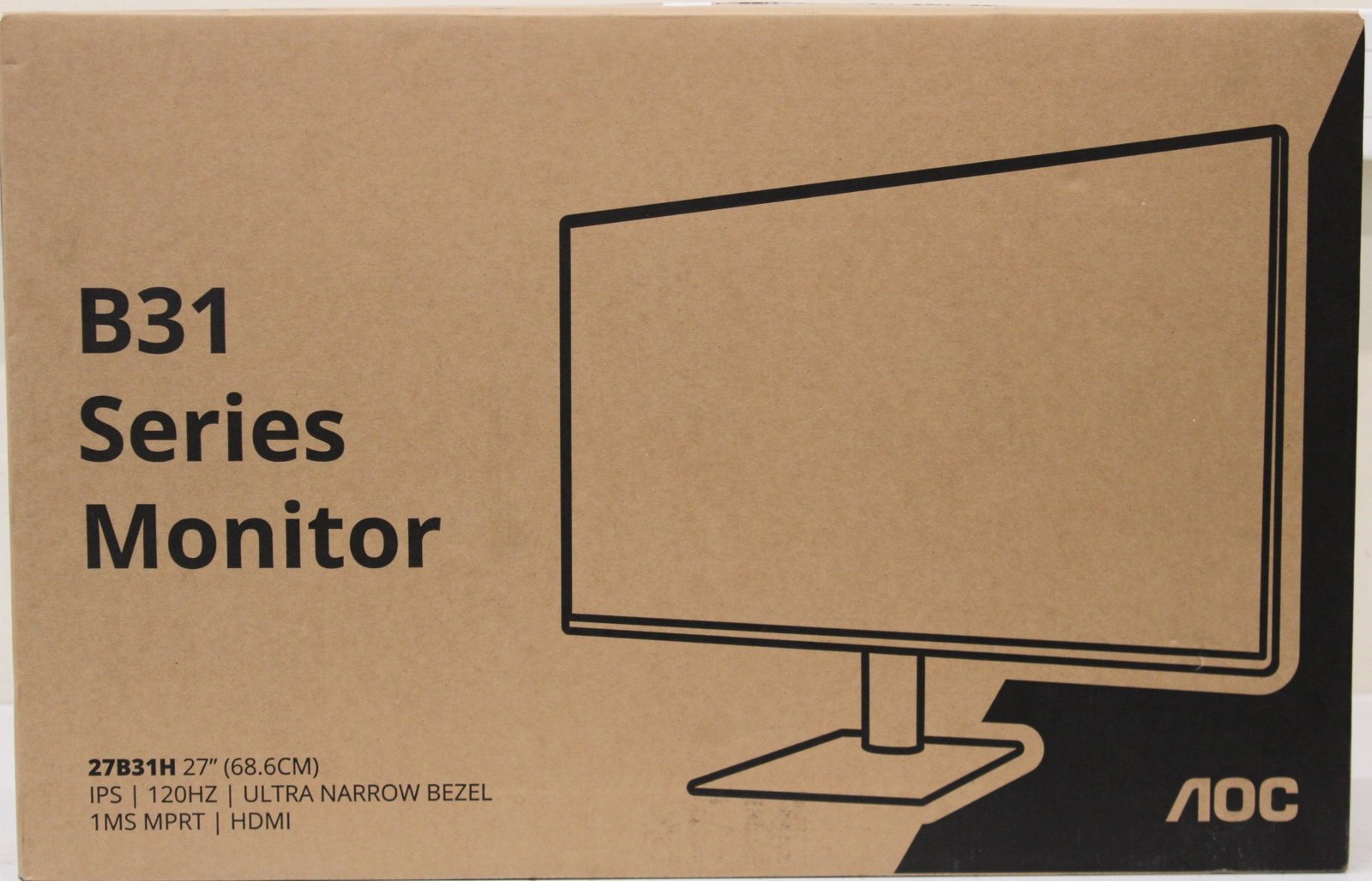 SALE OUT. AOC 27B31H 27" IPS/16:9/1920x1080/300cd/m2/1ms HDMI, USB, Headphone out | SALE OUT. 27B31H | 27 " | IPS | FHD | 16:9 | 120 Hz | 1 ms | 1920 x 1080 pixels | 300 cd/m² | HDMI ports quantity 1 | Black | Warranty 35 month(s) | DAMAGED PACKAGING