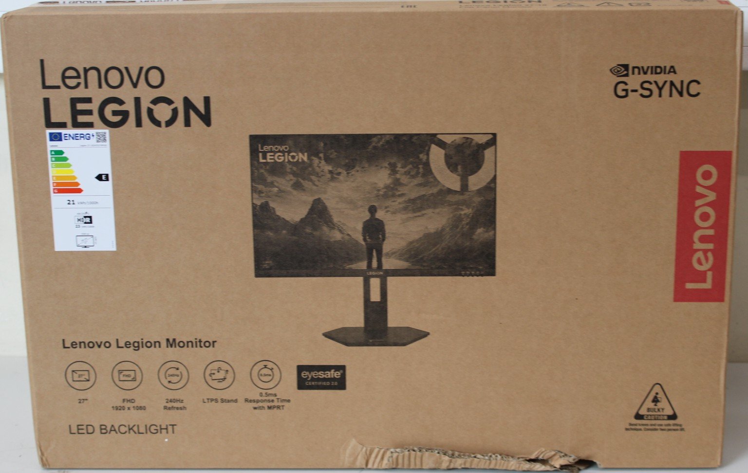 SALE OUT. Lenovo Legion 27-10 27 IPS 1920x1080/16:9/300 nits/DP/HDMI/Black/3Y Warranty | SALE OUT. 27-10 | 27 " | IPS | FHD | 16:9 | 240 Hz | 0.5 ms | 1920 x 1080 pixels | 300 cd/m² | HDMI ports quantity 2 | Raven Black | Warranty 36 month(s) | DAMAGED PACKAGING