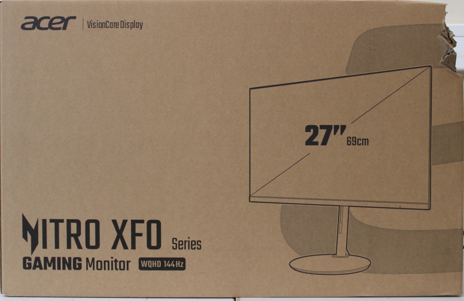SALE OUT. | Acer Nitro XF27Q Ergo | 27 " | IPS | QHD | 144 Hz | 1 ms | 250 cd/m² | HDMI ports quantity 2 | Warranty 24 month(s) | DAMAGED PACKAGING