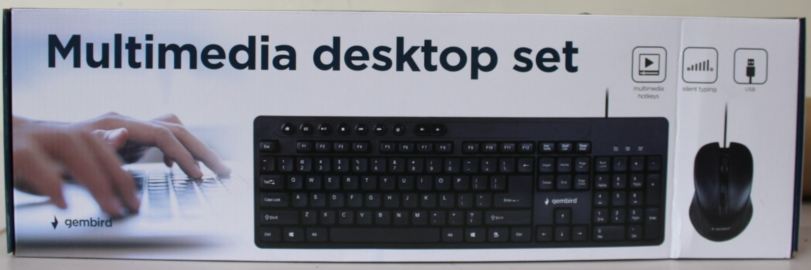 SALE OUT. Gembird KBS-UM-04 Multimedia desktop set, black, US-Layout | SALE OUT. | Gembird | Multimedia desktop set | KBS-UM-04 | USB Keyboard | Wired | Mouse included | US | Black | DAMAGED PACKAGING