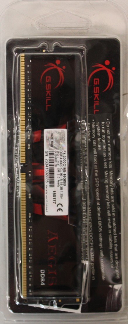 SALE OUT. G.Skill Aegis DDR4 16GB (16GBx1) 3000MHz | SALE OUT. | G.Skill | Aegis | 16 GB | DDR4 | 3000 MHz | PC/server | Registered No | ECC No | DAMAGED PACKAGING