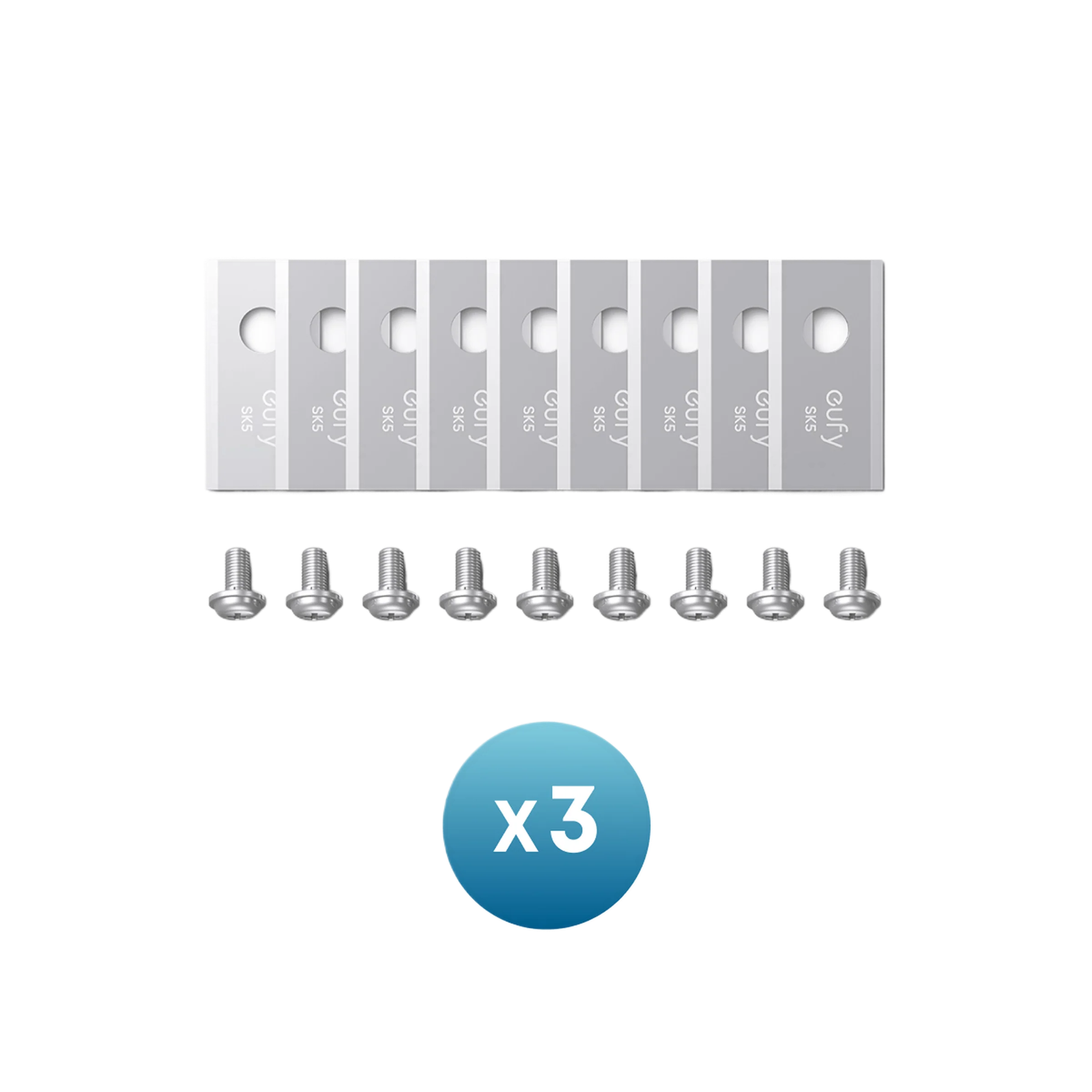 Anker Eufy Replacement Blade Set: 3x (9 Lawn Mower Blades and 9 Screws) Compatible E15/E18