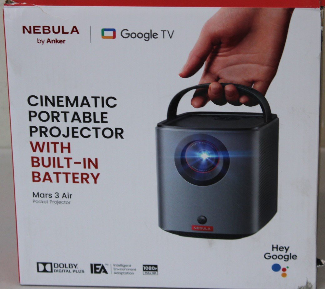 SALE OUT. | Anker Nebula Mars 3 Air Google TV Projector with Built-In Netflix | Full HD (1920x1080) | 400 ANSI lumens | Black | DAMAGED PACKAGING | Wi-Fi